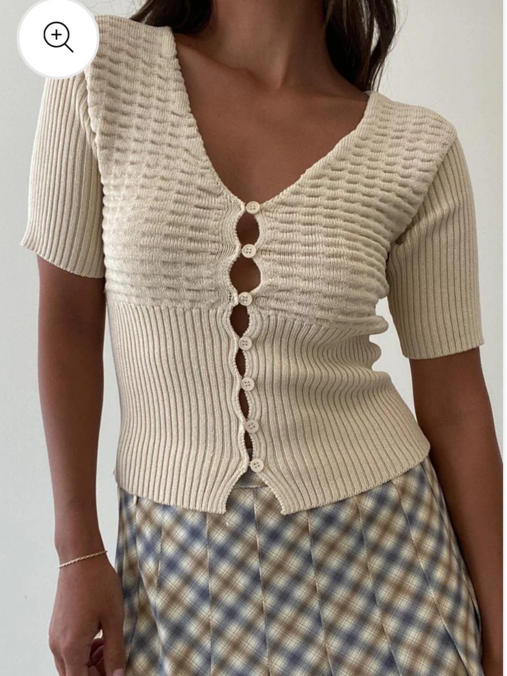 NWT cream knit top